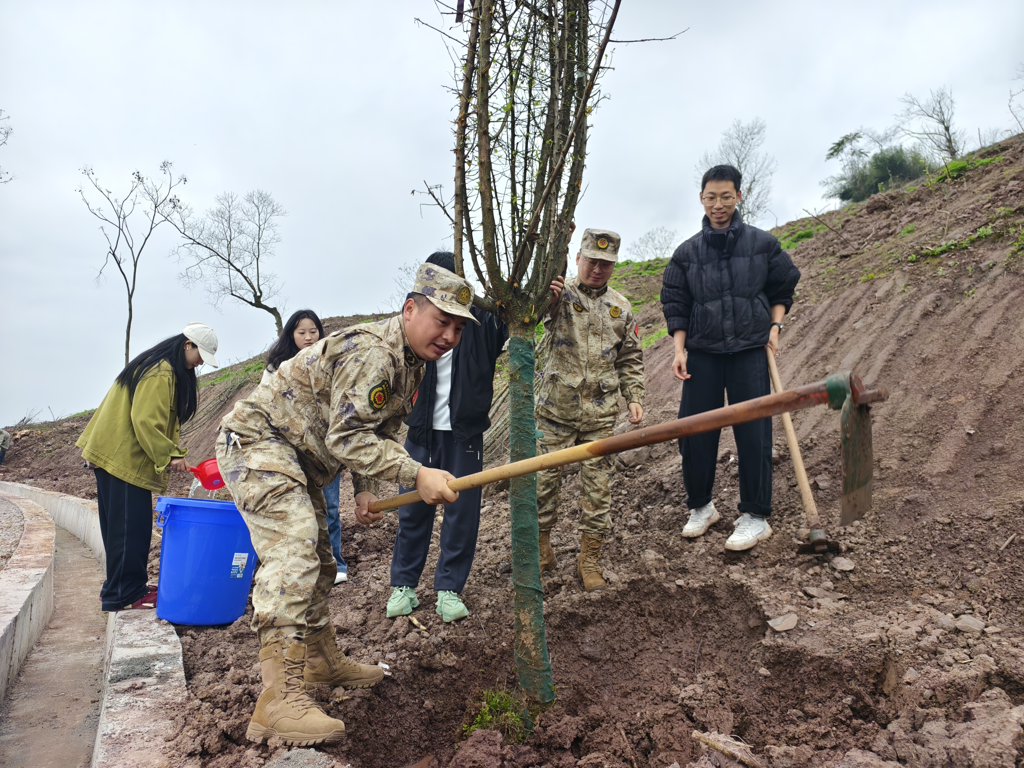 图片:民建镇参与全民义务植树活动2
